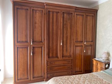 Camera matrimoniale noce massiccio no letto