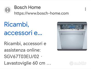 Lavastoviglie Bosch 