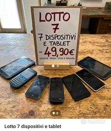 Lotto cellulari e tablet