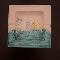 Ceramica Sarda Pavoncella Posacenere Mai Usato