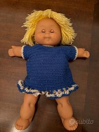 Bambola Migliorati capelli lana Vintage anni 80