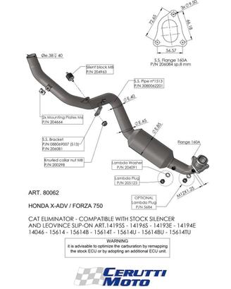Kit collettori Leovince x Honda X-ADV / FORZA 750
