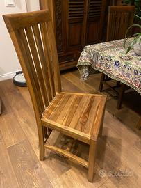 Set di 6 sedie indonesiane cucina soggiorno