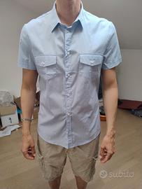 camicia Gaudi a maniche corte L, colore azzurro