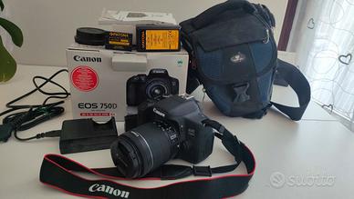 Canon EOS 750D Reflex + Obiettivo 18-55mm + Access