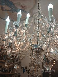 lampadario in cristallo di boemia