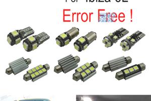 KIT 10 LAMPADE LED INTERNE PER SEAT IBIZA MK4 MK I