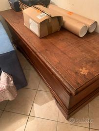 Cassa panca antica +divano 2 posti+ tavolo allung