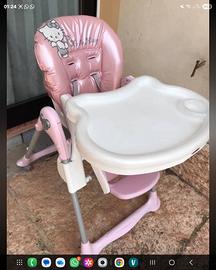 seggiolone pappa hello kitty brevi rosa