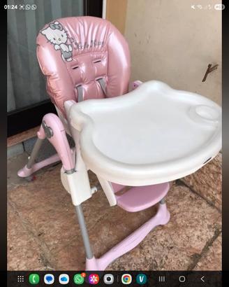seggiolone pappa hello kitty brevi rosa