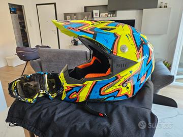 Casco cross enduro AGV  AX 8 EVO taglia M + Masche