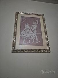 quadri lavorazione all'uncinetto 