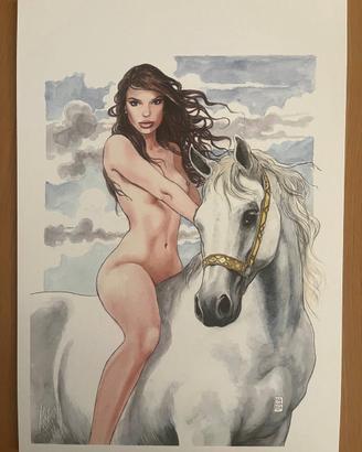 Milo Manara omaggio a Emily Ratajkowski