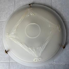 Plafoniera da soffitto. In vetro.