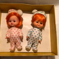 Bambole coppia di gemellini anni 60