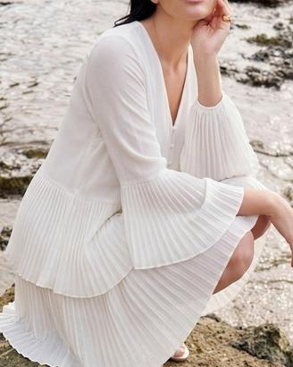 Abito pana plissé donna Zara Tg XS Nuovo 