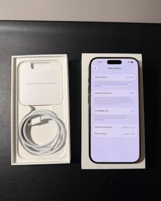 Iphone 15 pro 256 black titanium