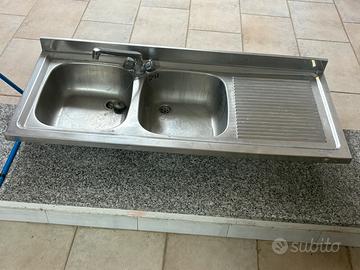 Lavello acciaio inox 2 vasche