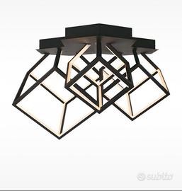 Lampadario a tre cubi