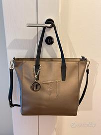 Trussardi Jeans borsa con tracolla bronzo