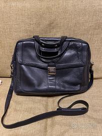 Samsonite borsa in vera pelle, nera