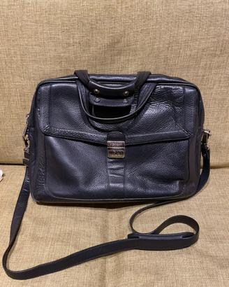 Samsonite borsa in vera pelle, nera
