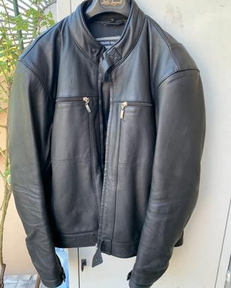 Giacca moto  pelle nera BMW