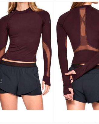 Under Armour t-shirt termica con trasparenze