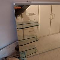 Specchio con faretti L. 145cm x H. 115cm