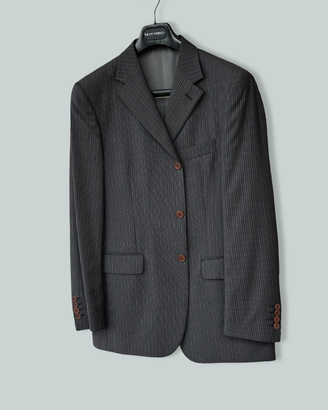 Abito uomo Trendy taglia 50 gessato grigio nuovo