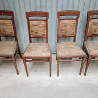 4 SEDIE ANTICHE originali primi 900 stile liberty