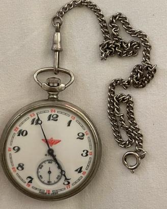 Orologio da tasca Molnija sovietico "Locomotiva"