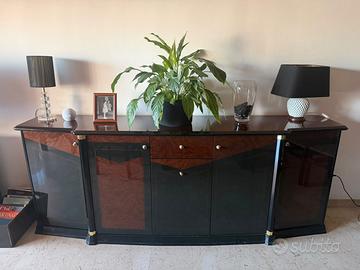 Set soggiorno: tavolo+6 sedie - credenza - vetrina