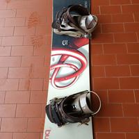 snowboard burton con attacchi drake