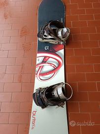 snowboard burton con attacchi drake