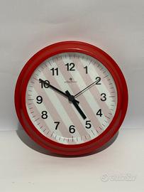 Orologio da parete vintage rosso design anni 70/80