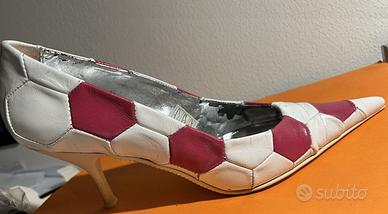 Scarpe usate donna decoltè a punta con tacco medio