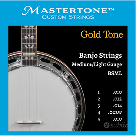 corde banjo gold tone originali medium/light