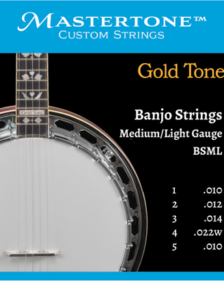 corde banjo gold tone originali medium/light