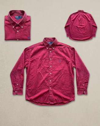 Camicia Polo Ralph Lauren Yarmouth bordeaux XL