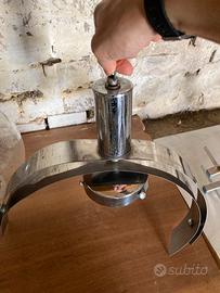 Lampadario a sfera in vetro pulegoso