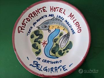 Piatto buon ricordo Hotel Milano - Belgirate 1995