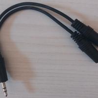Cavo 0,2 m adattatore JACK (M) stereo 3,5 > 2x JAC
