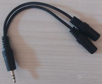 Cavo 0,2 m adattatore JACK (M) stereo 3,5 > 2x JAC