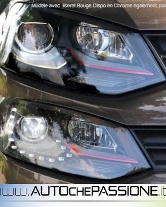 Coppia fanali anteriori DAYLINE a led per VW POLO 