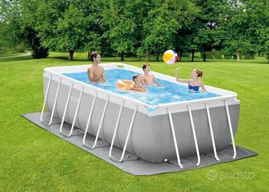 Piscina fuori terra tubolare INTEX Prisma grigio L