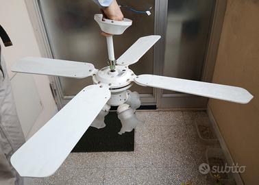 Lampadario ventilatore 4 pale 3 luci telecomando