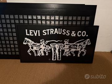 insegna vetrina luminosa Levi's vintage