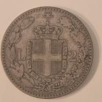 Moneta da 2 lire del 1883
