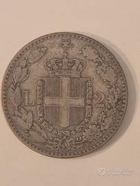 Moneta da 2 lire del 1883